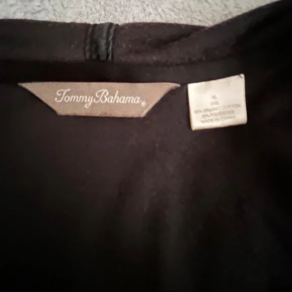 Tommy Bahama Women Velour Hoodie Jacket Full Zip Black Size XL - Picture 4 of 8